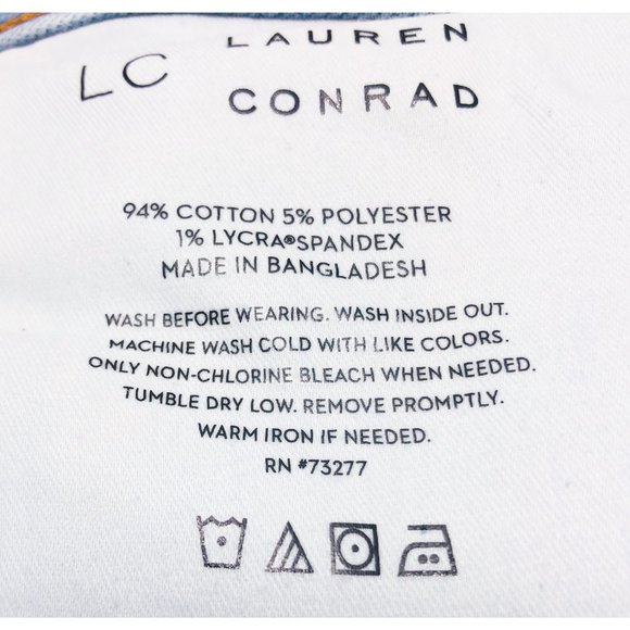 LC Lauren Conrad Womens Distressed High Waist Straight Leg Jeans Womens Sz 18 NW - Picture 10 of 11